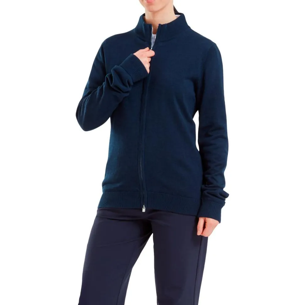 Veste Footjoy Drirelease Full Zip Lined Sweater Navy