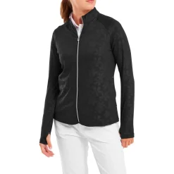 Veste Footjoy Floral Embossed Midlayer Black