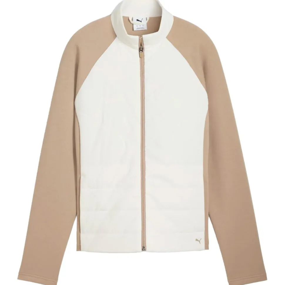 Veste Puma Golf W Cloudspun Fleece Hybrid Jacket Warm White Ice Coffee